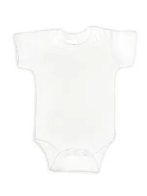 100% Cotton Classic White Short Sleeved Bodysuit