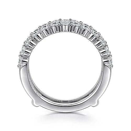 14K White Gold Diamond Ring Enhancer - 0.86 ct