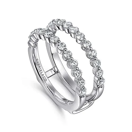 14K White Gold Diamond Ring Enhancer - 0.86 ct