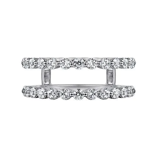 14K White Gold Diamond Ring Enhancer - 0.86 ct
