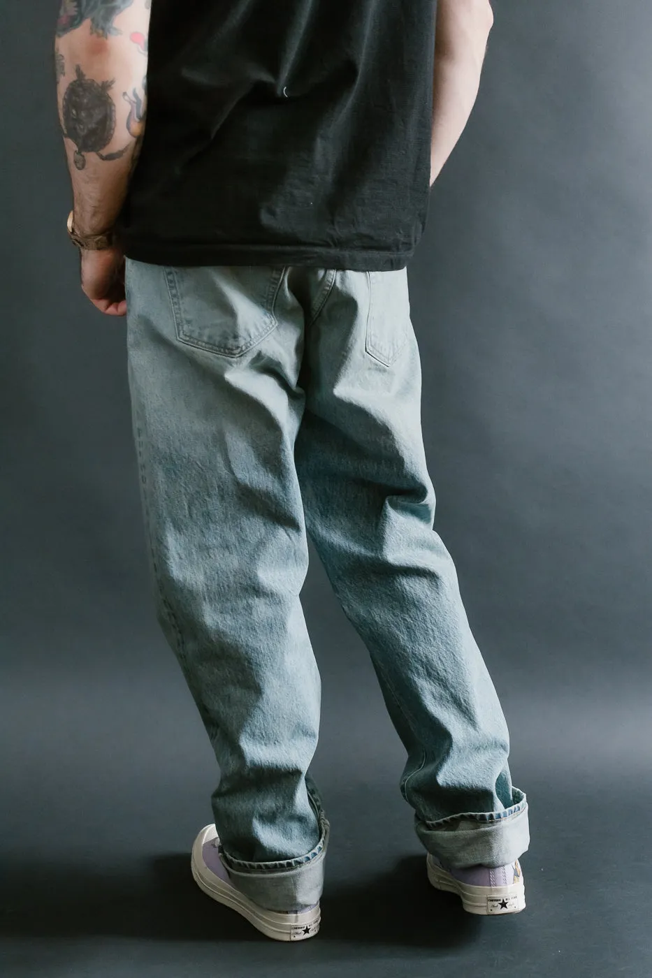 15oz - River Washed Selvedge Strider Pant - Light Indigo