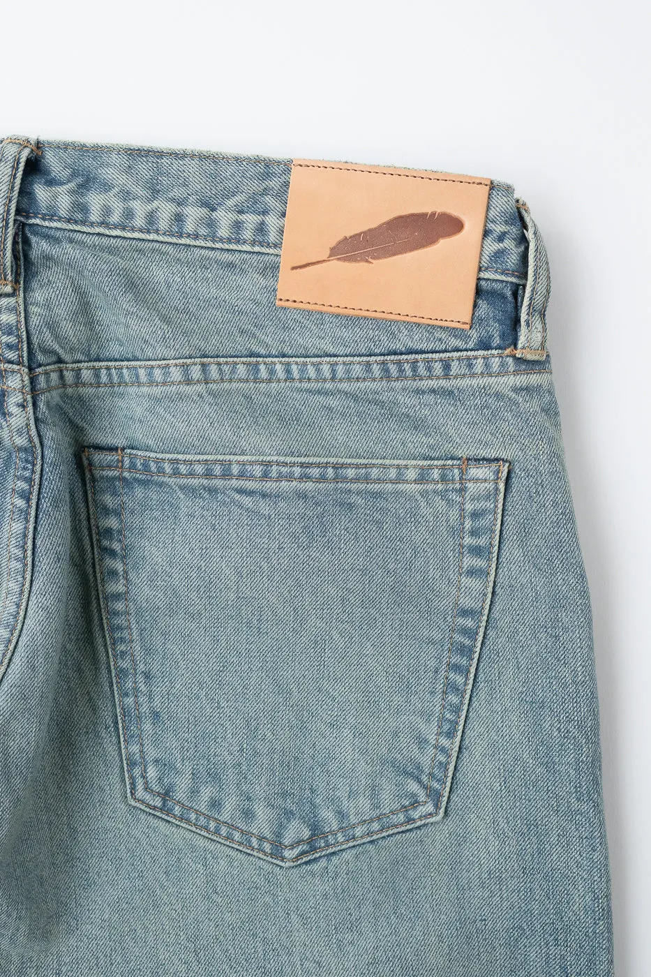 15oz - River Washed Selvedge Strider Pant - Light Indigo