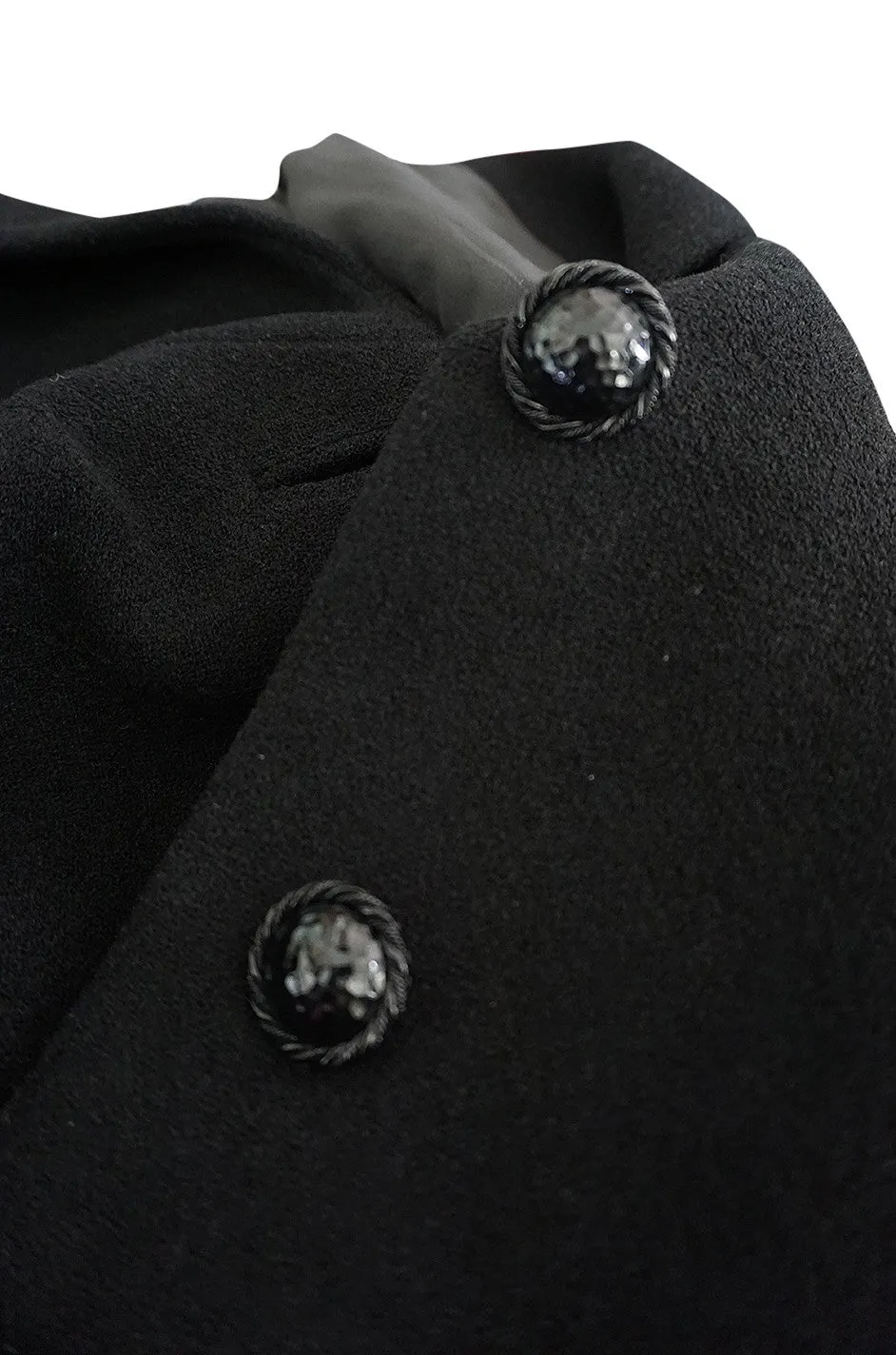 1950s Numbered Haute Couture Black Balenciaga Jacket