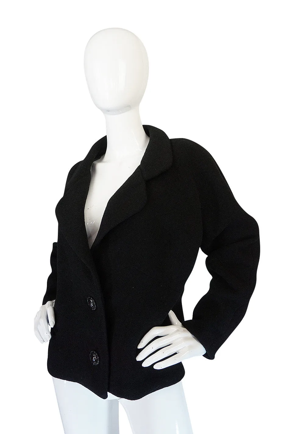 1950s Numbered Haute Couture Black Balenciaga Jacket