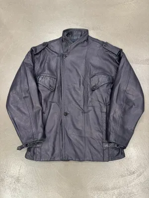1980s Marithe Francois Girbaud “Compagnie des montagnes & des forets” leather jacket