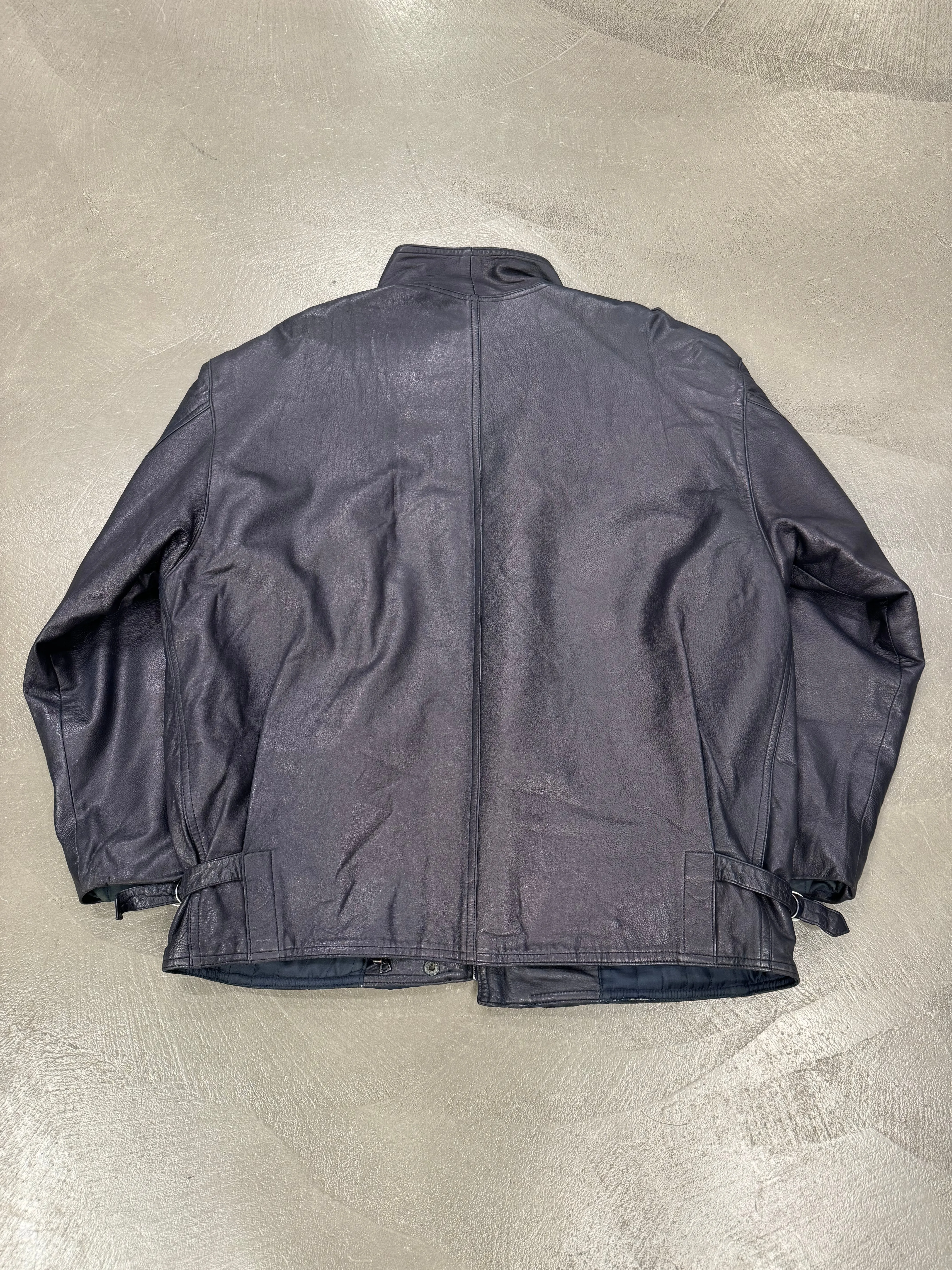 1980s Marithe Francois Girbaud “Compagnie des montagnes & des forets” leather jacket