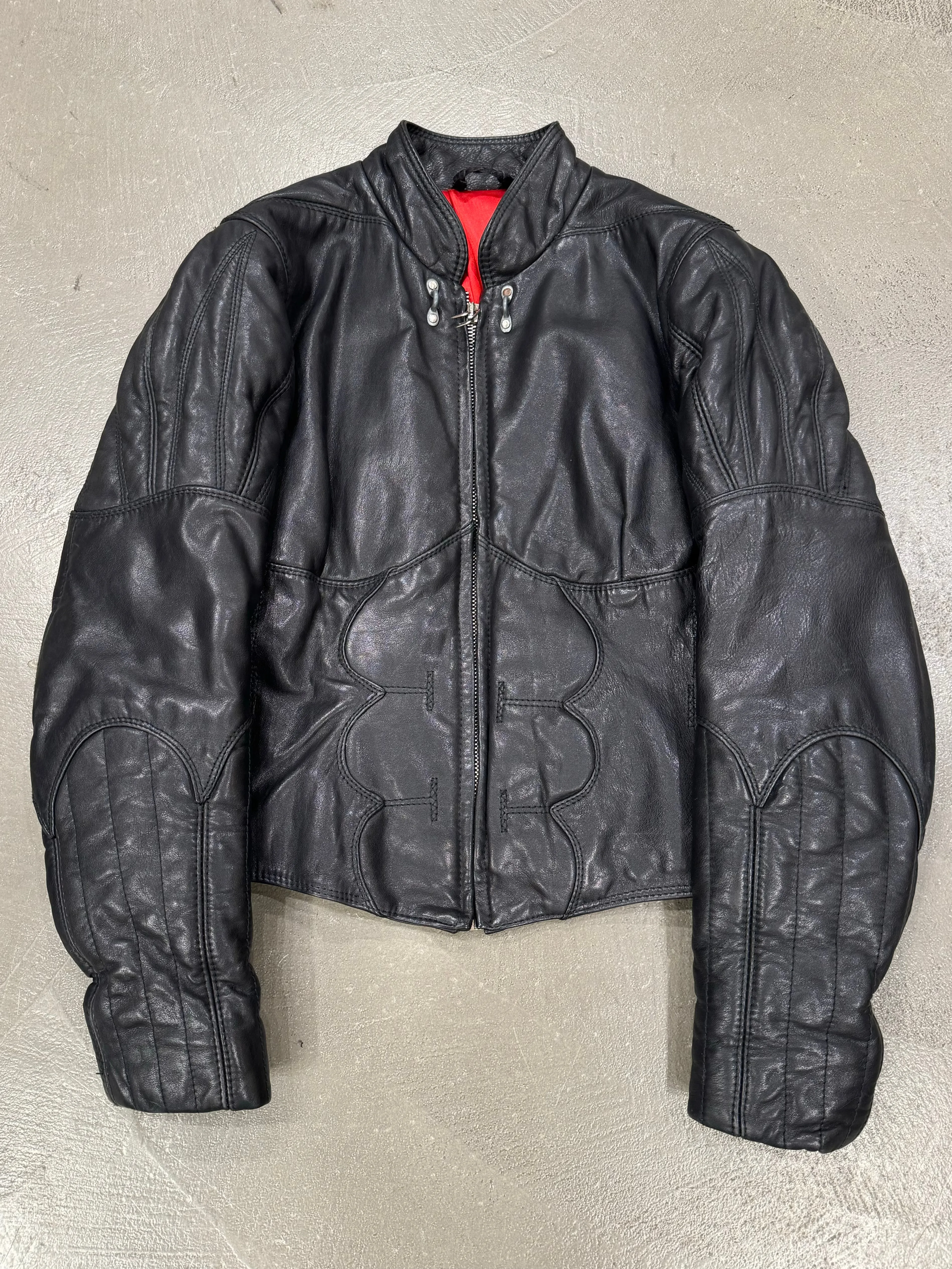 1990s Dirk Bikkembergs anatomical muscle cropped leather jacket