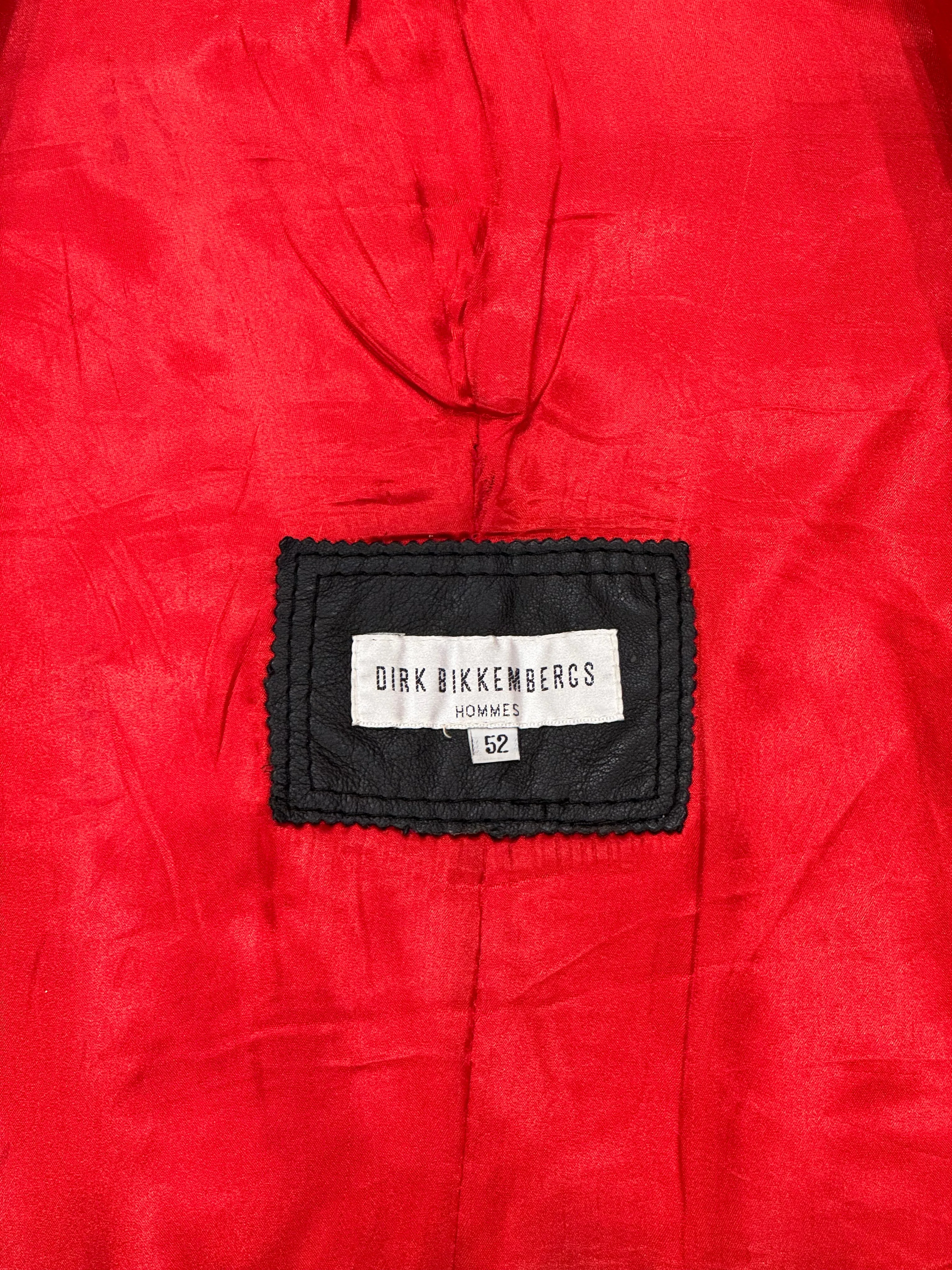 1990s Dirk Bikkembergs anatomical muscle cropped leather jacket