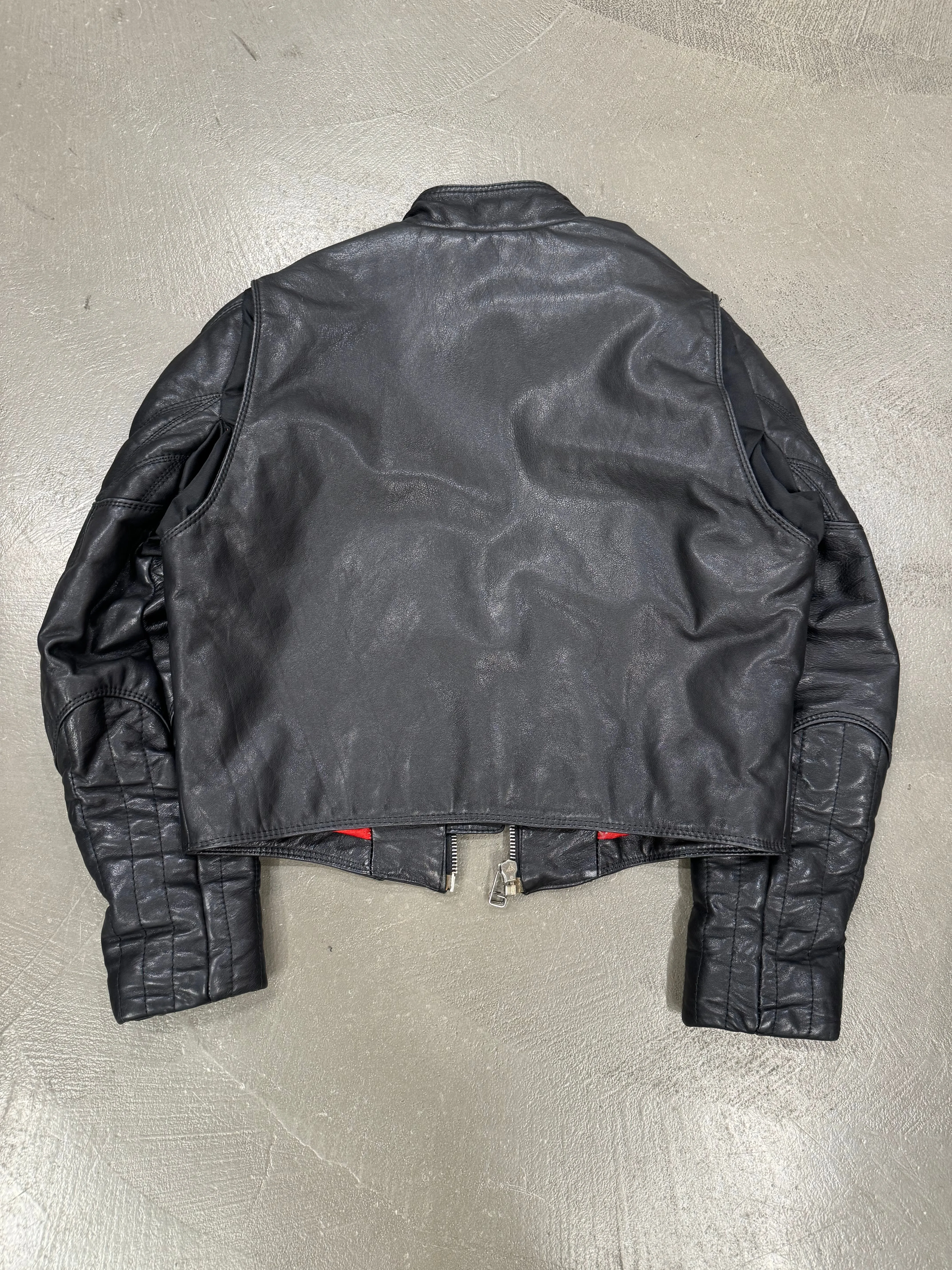 1990s Dirk Bikkembergs anatomical muscle cropped leather jacket
