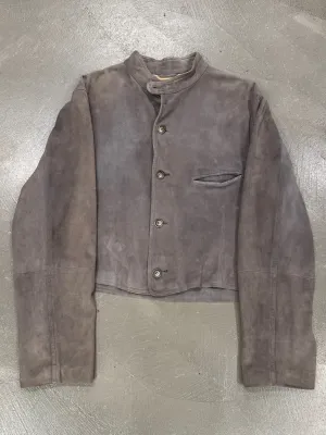 1990s Emporio Armani cropped boxy leather jacket