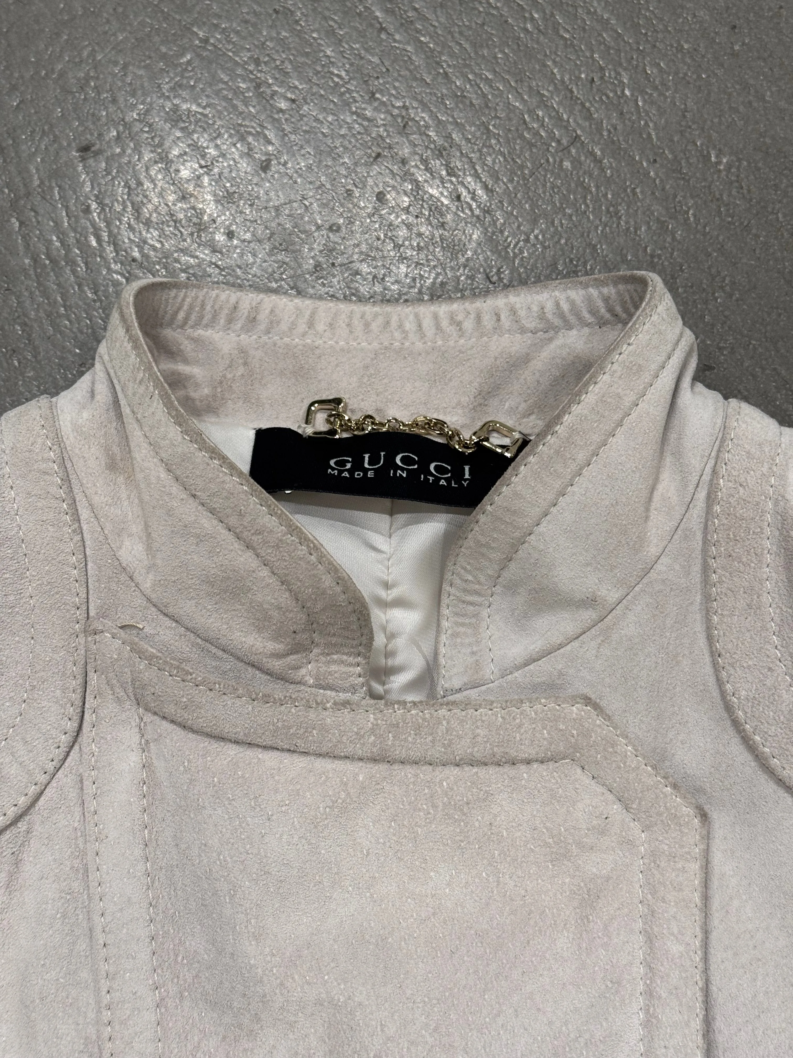 2000s Gucci biker paneled moto leather jacket