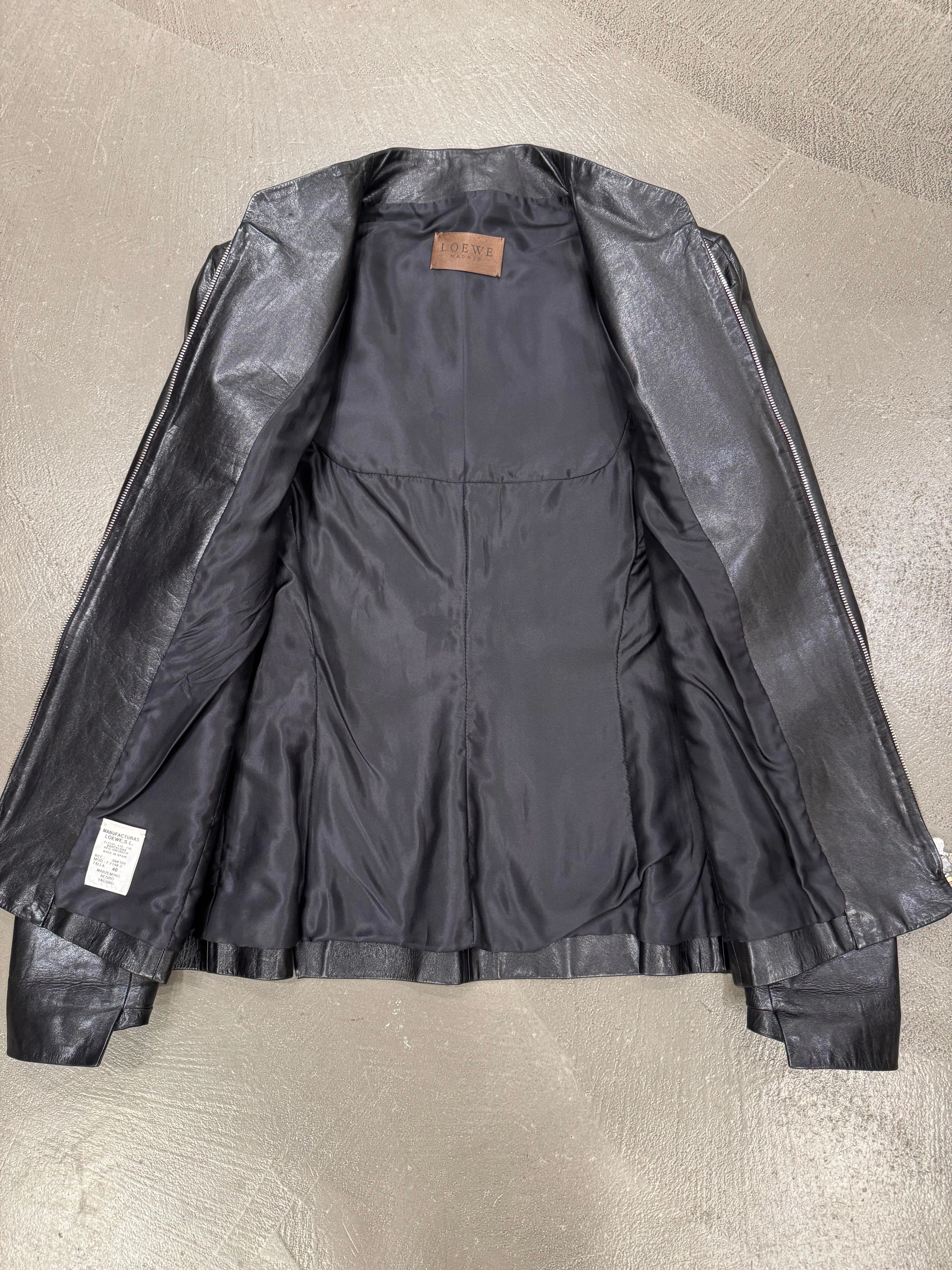 2000s Loewe biker leather jacket