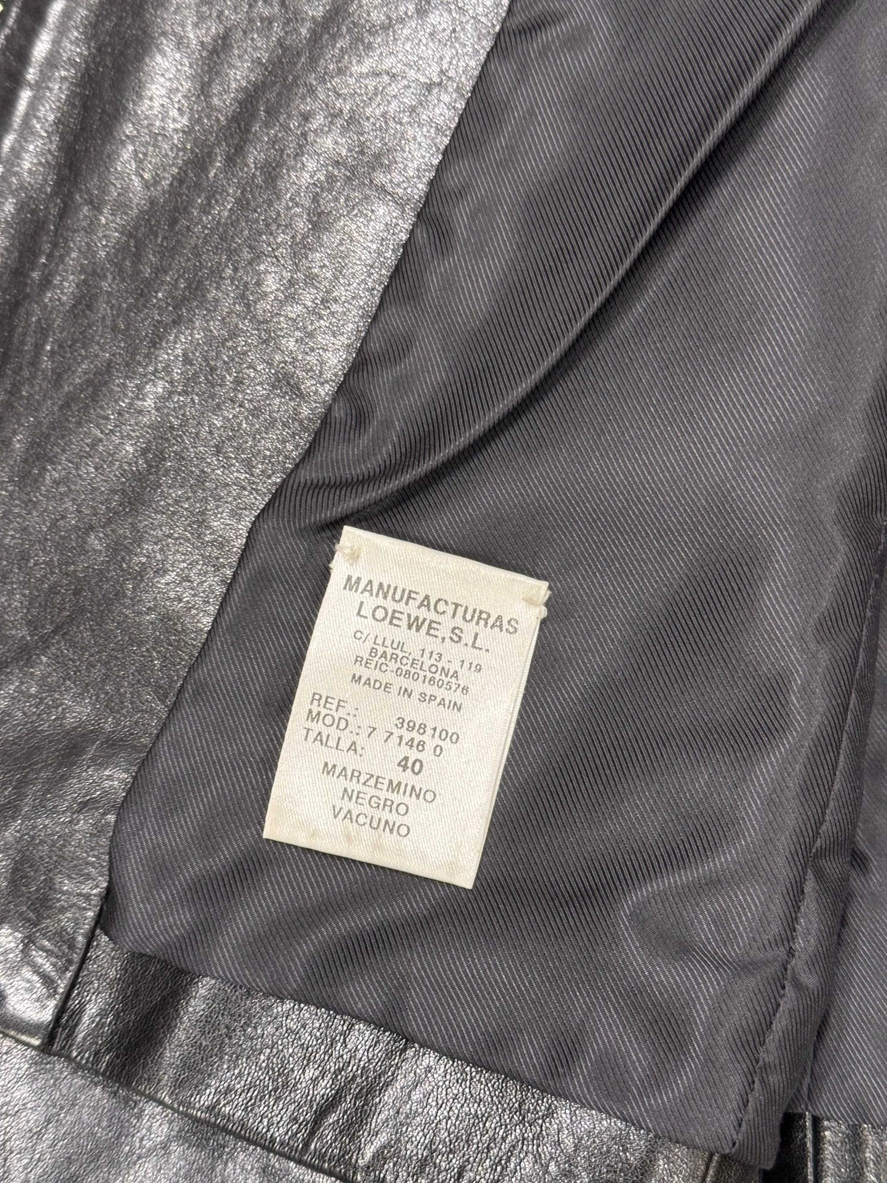 2000s Loewe biker leather jacket