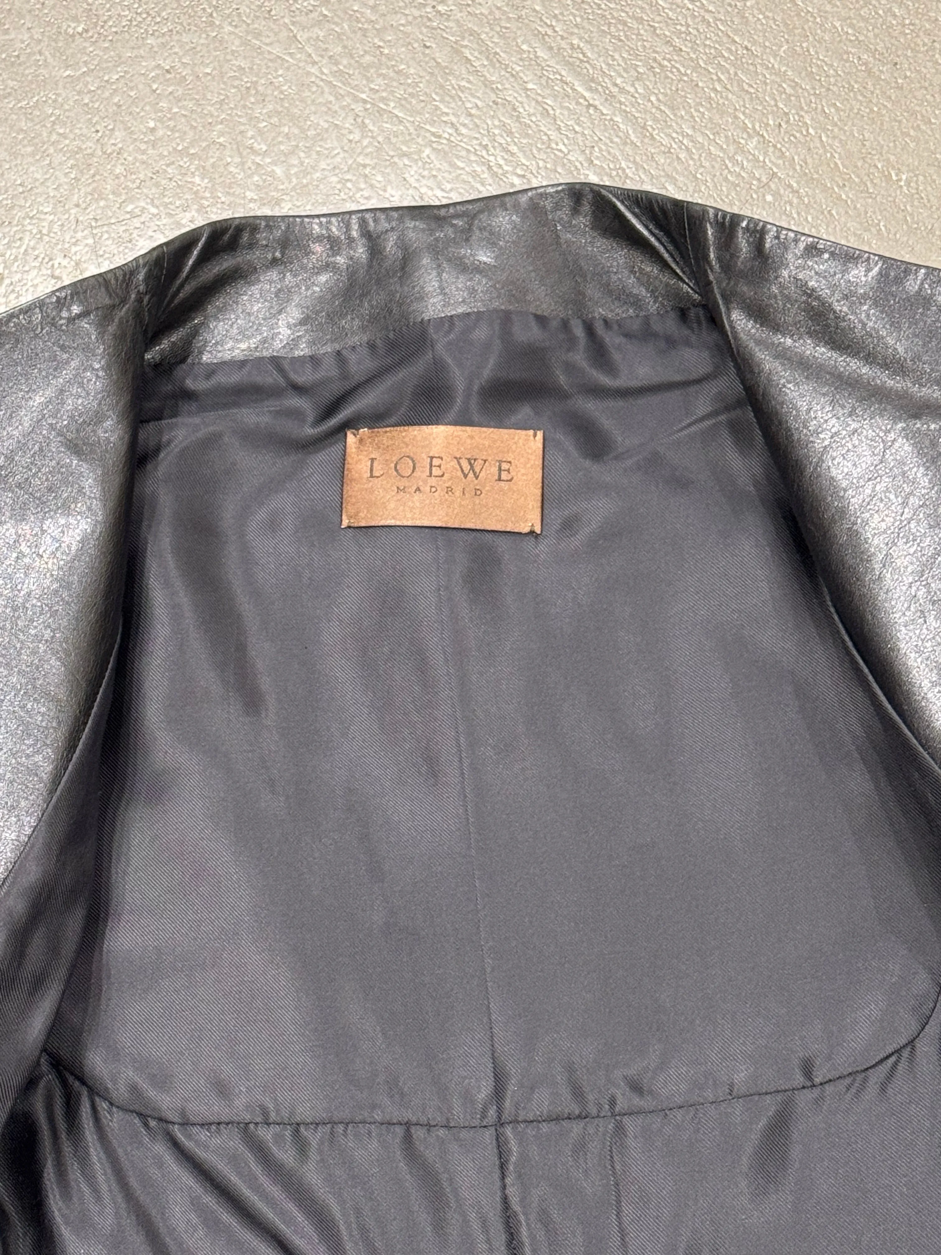 2000s Loewe biker leather jacket