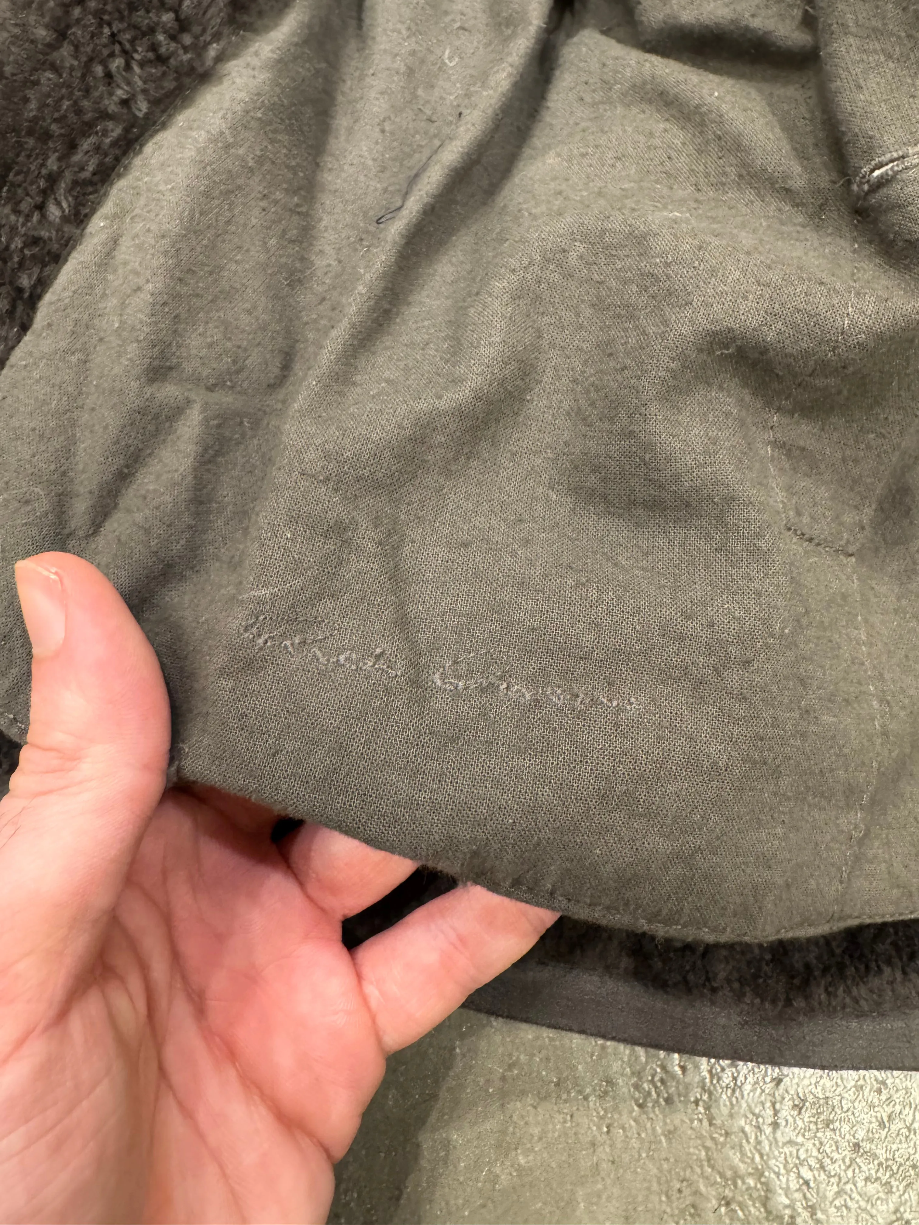 2010s Rick Owens leather shearling jacket