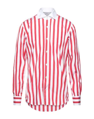 $395 ELEVENTY - Red/White *Wide Spread Contrast Collar* Button Dress Shirt - M