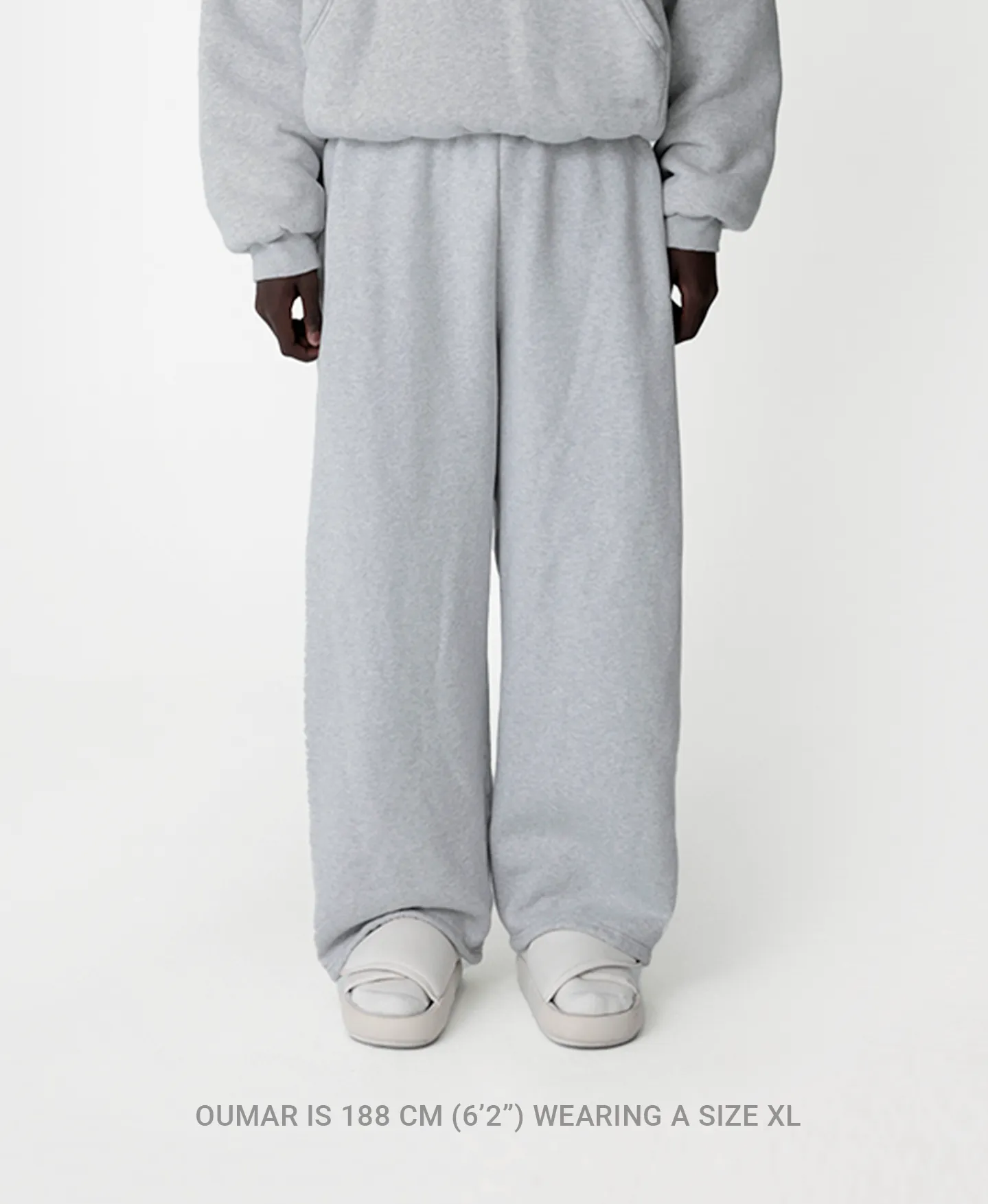 450 GSM 'Light Heather Gray' Straight-leg Pants