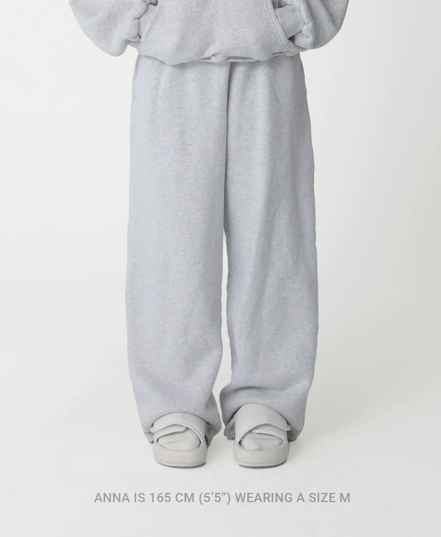 450 GSM 'Light Heather Gray' Straight-leg Pants