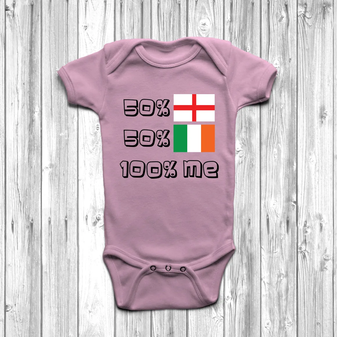 50% English 50% Irish Baby Grow