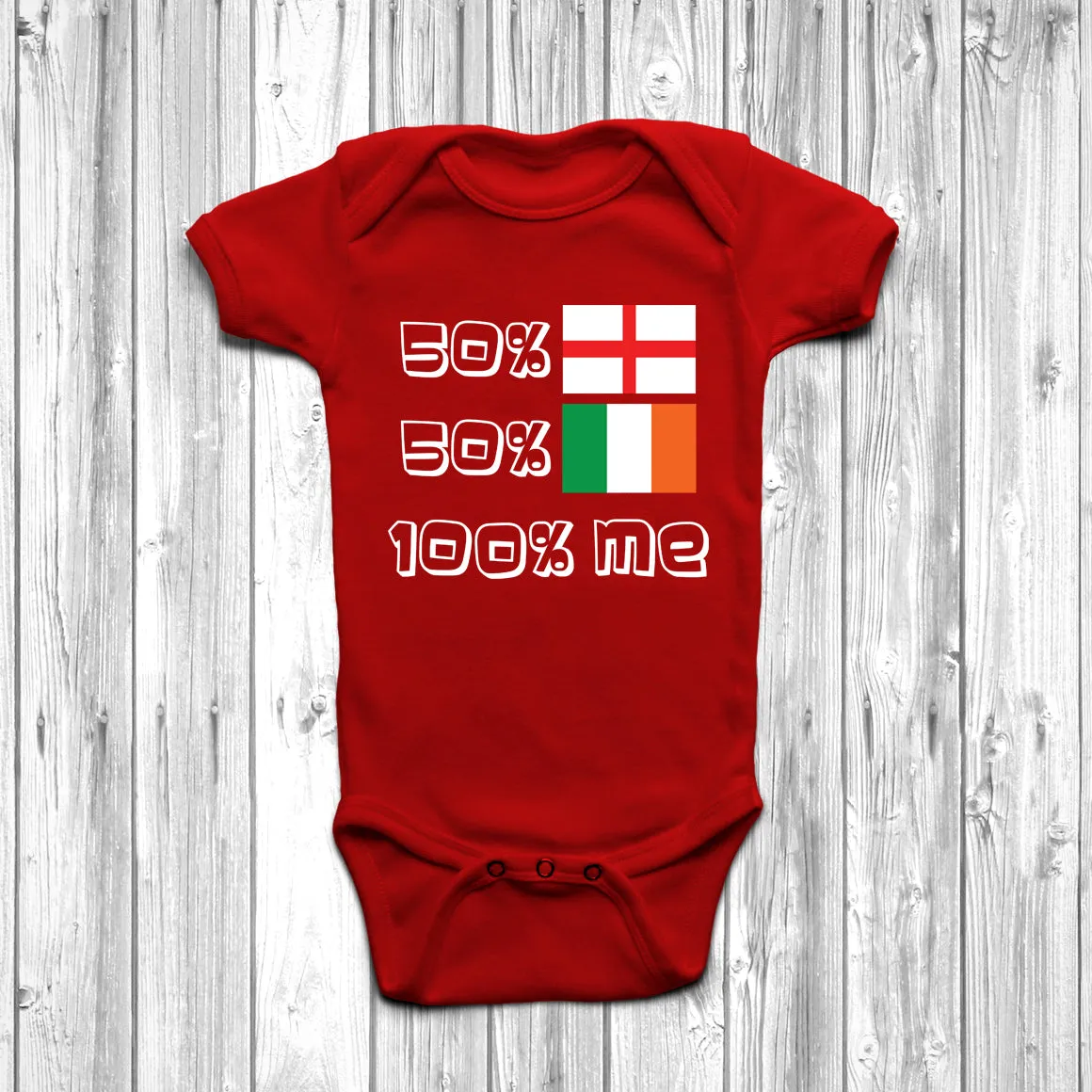 50% English 50% Irish Baby Grow