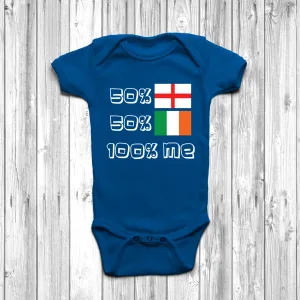 50% English 50% Irish Baby Grow