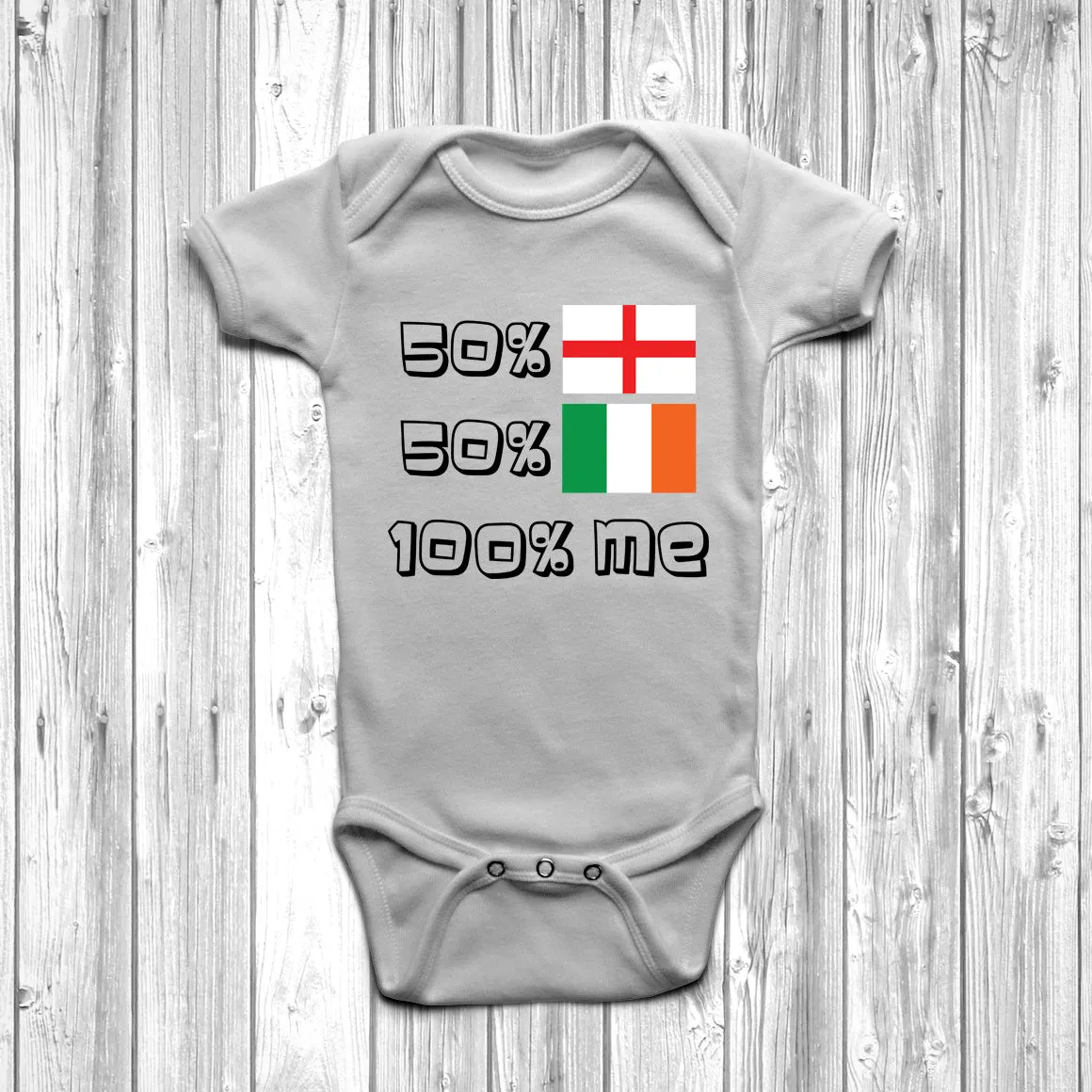 50% English 50% Irish Baby Grow