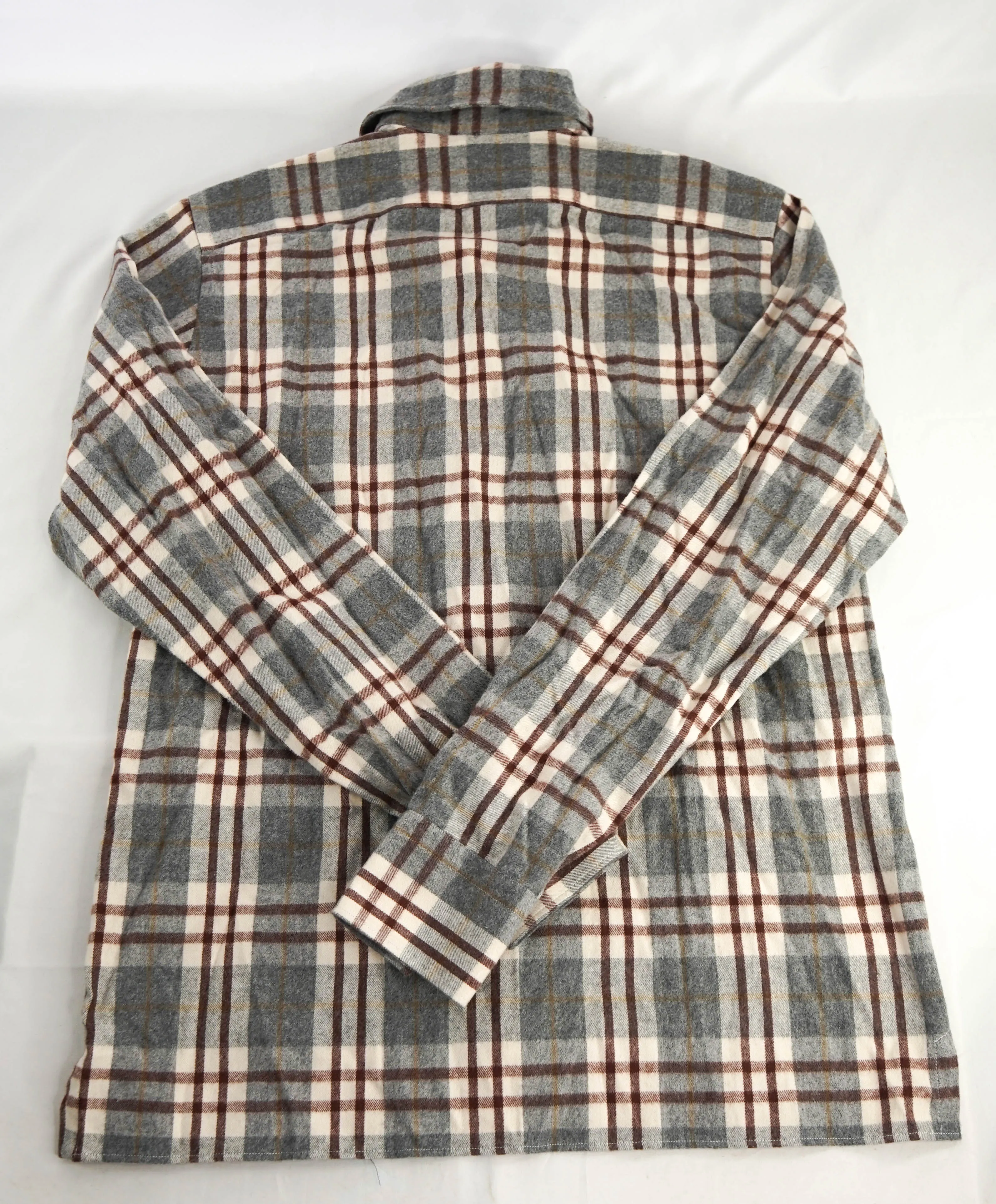 $595 ELEVENTY PLATINUM - Cotton Gray / White Shirt Jacket Coat - M
