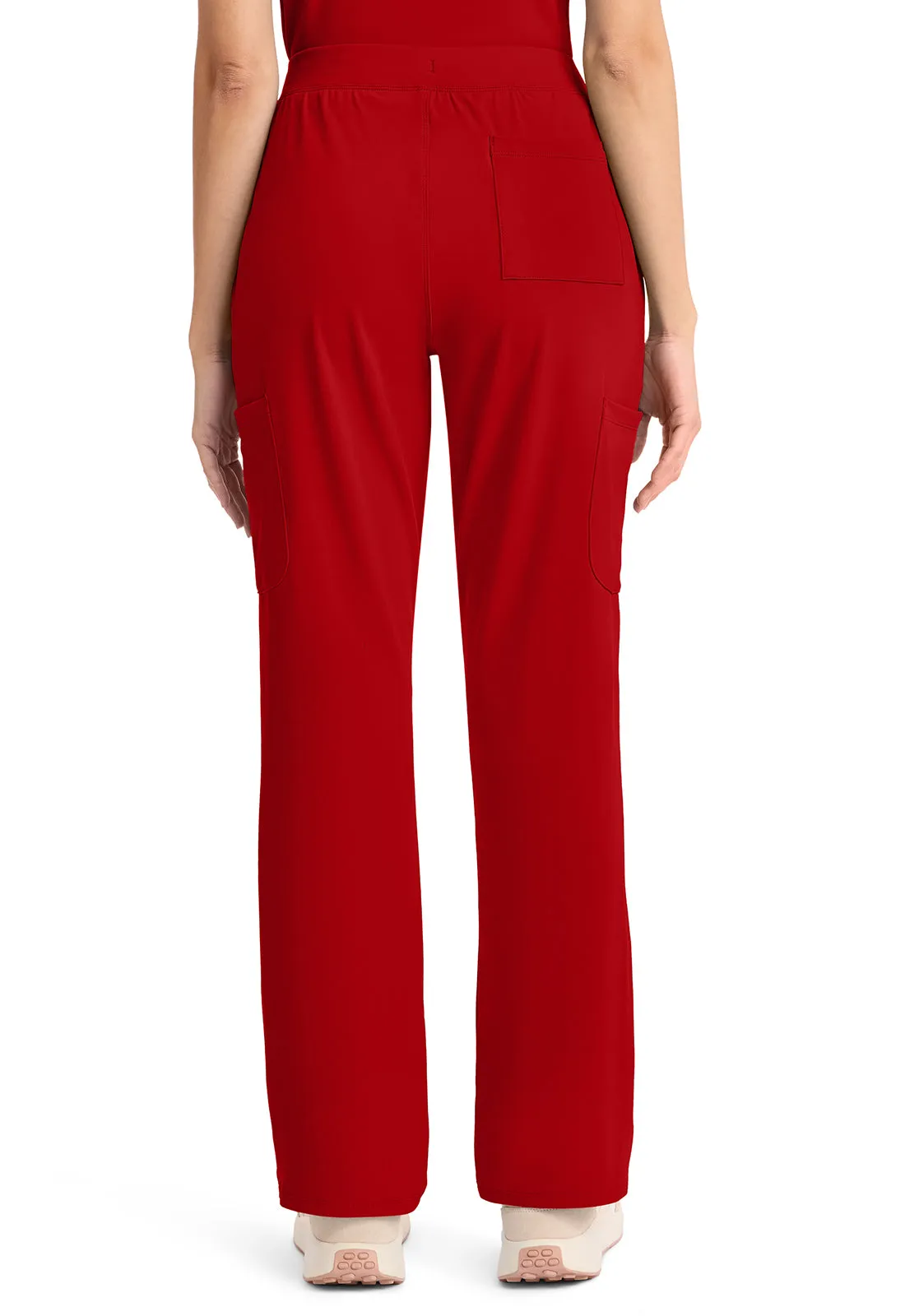 Achieve CK096 Women's 5-Pocket Straight Leg Pants Red