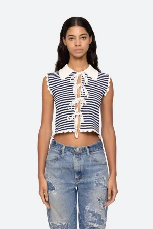 ADDY STRIPED KNIT VEST