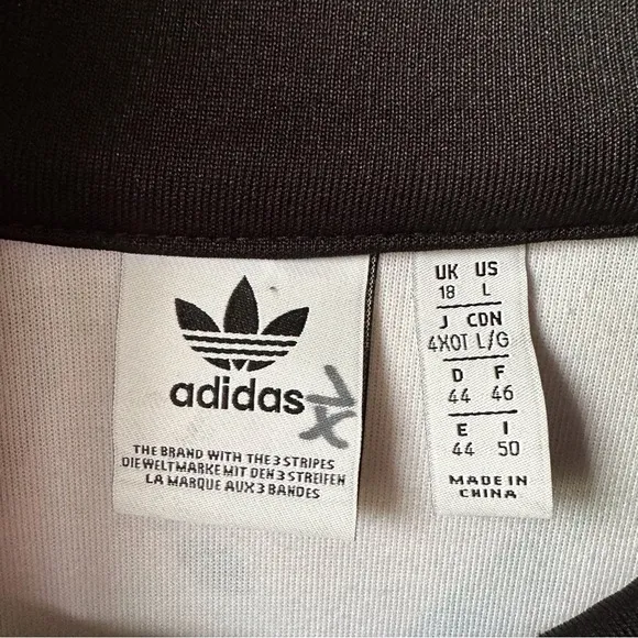 Adidas Originals All Over Print Track Jacket Floral Full Zip Striped White Black
