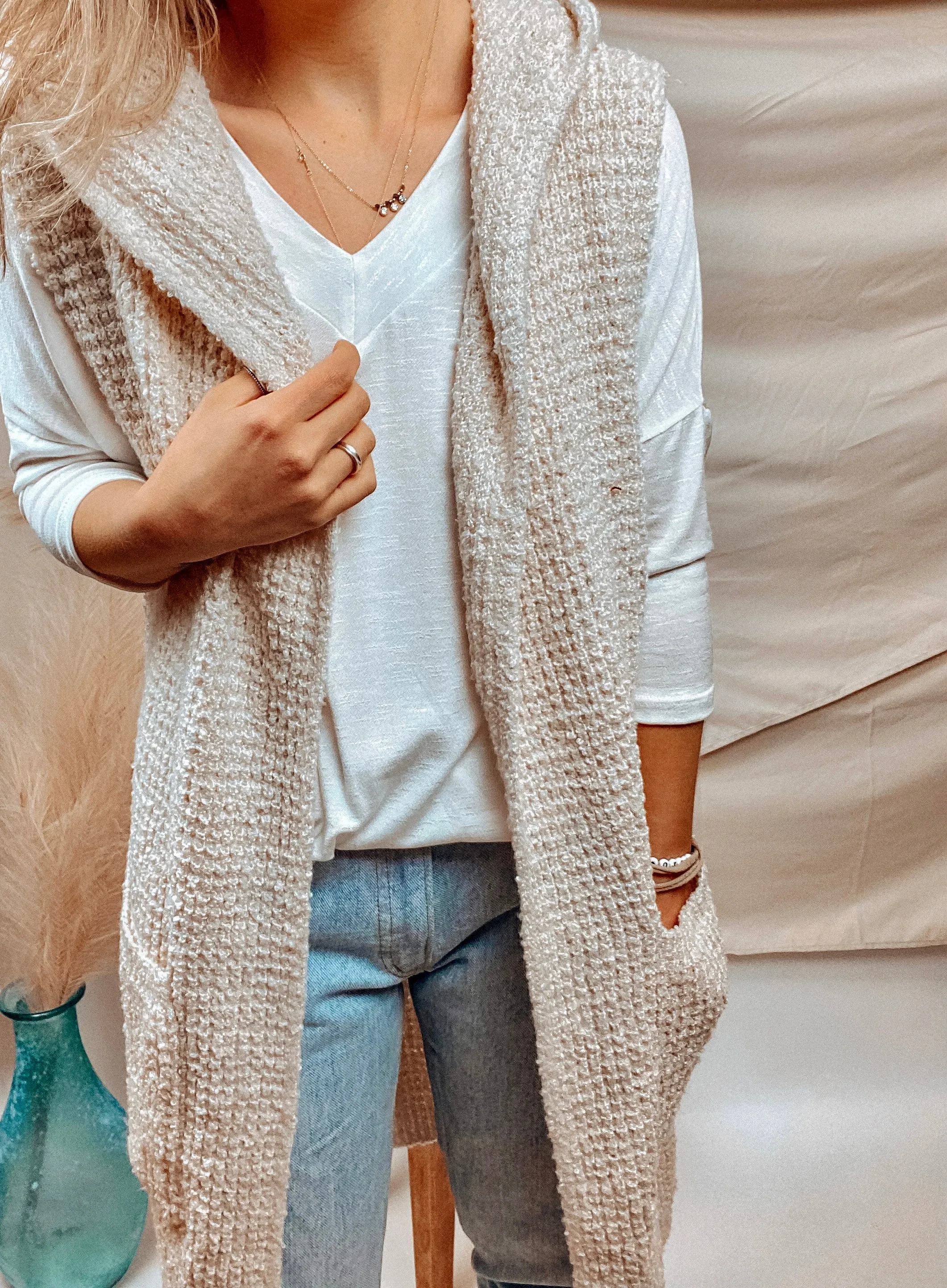 Ali Soft Knit Hooded Vest