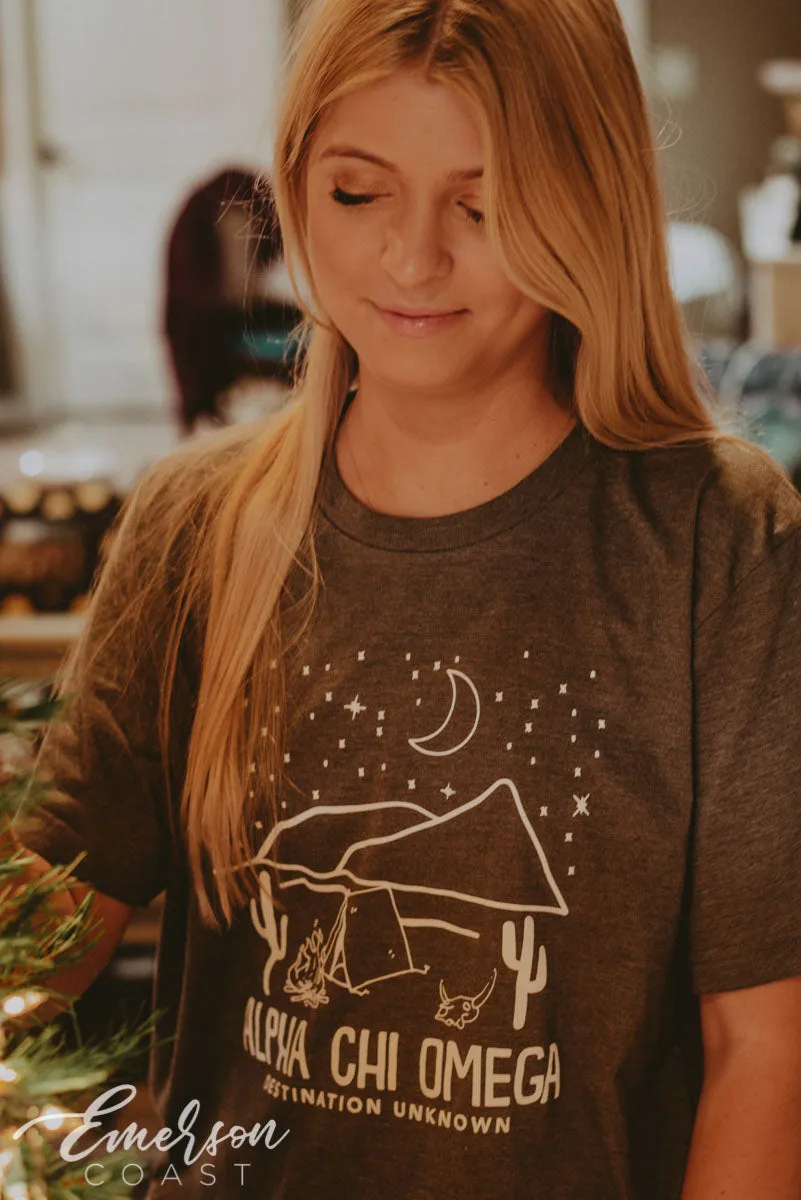 Alpha Chi Destination Unknown Tshirt
