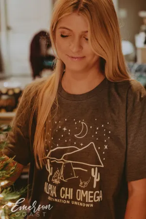 Alpha Chi Destination Unknown Tshirt