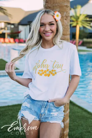 Alpha Tau Floral Girls Just Want To Have Sun Tee
