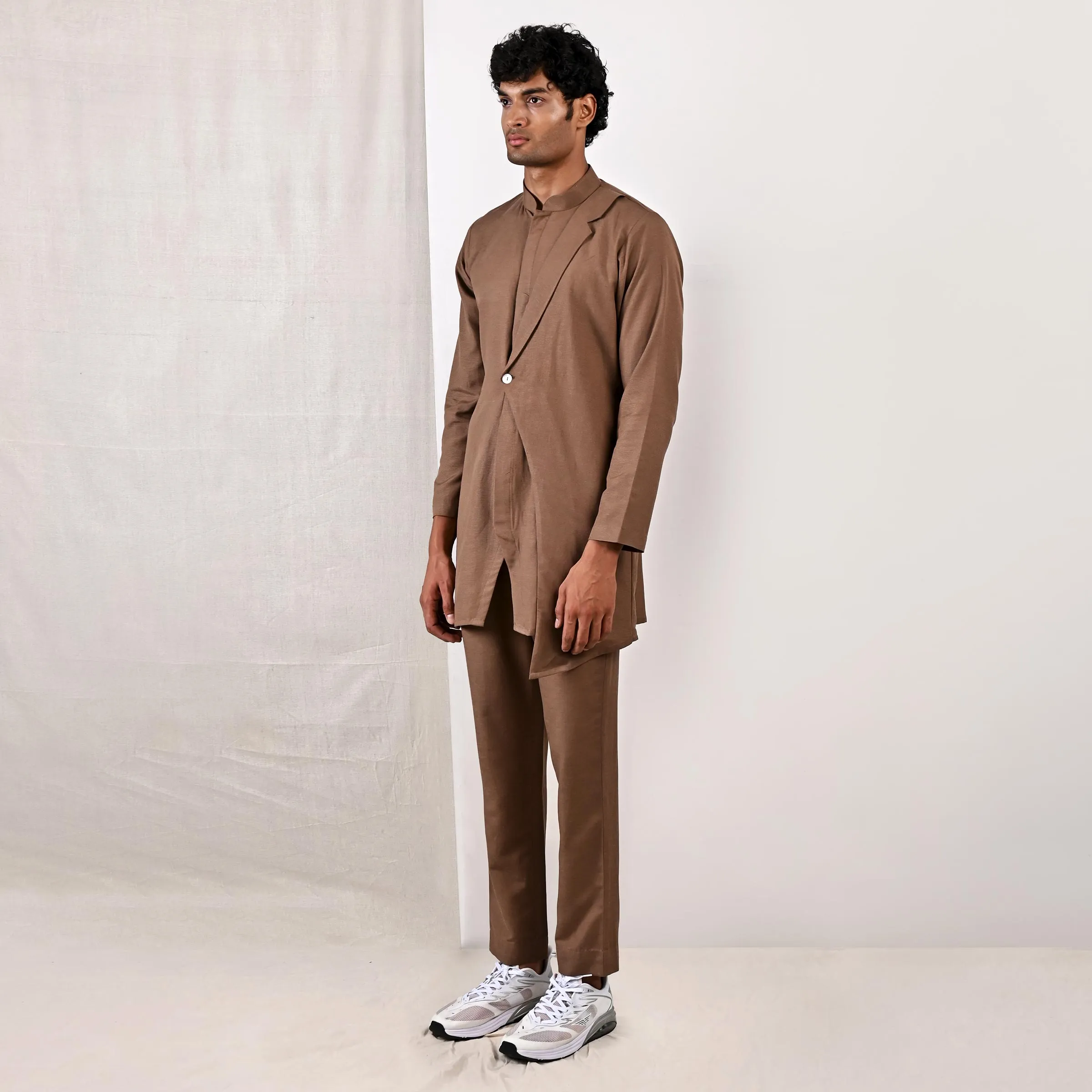 Arthur - Light Brown Short Kurta Set