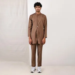 Arthur - Light Brown Short Kurta Set