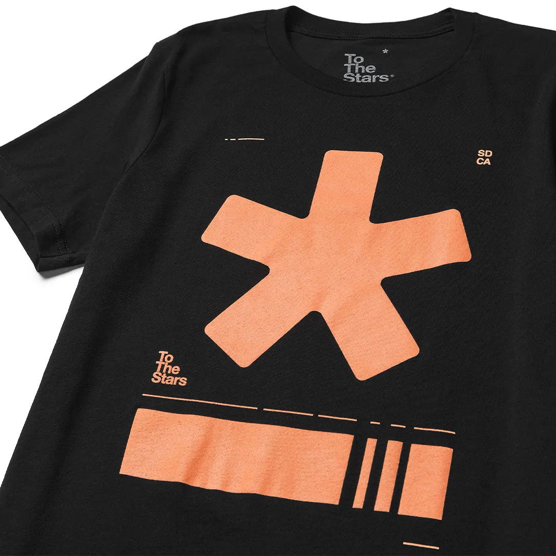 Asterisk Barcode T-Shirt Black