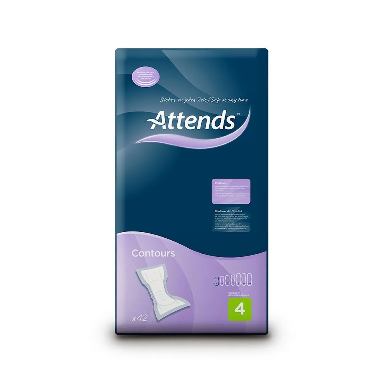 Attends Contours Regular 4 | Pack of 42