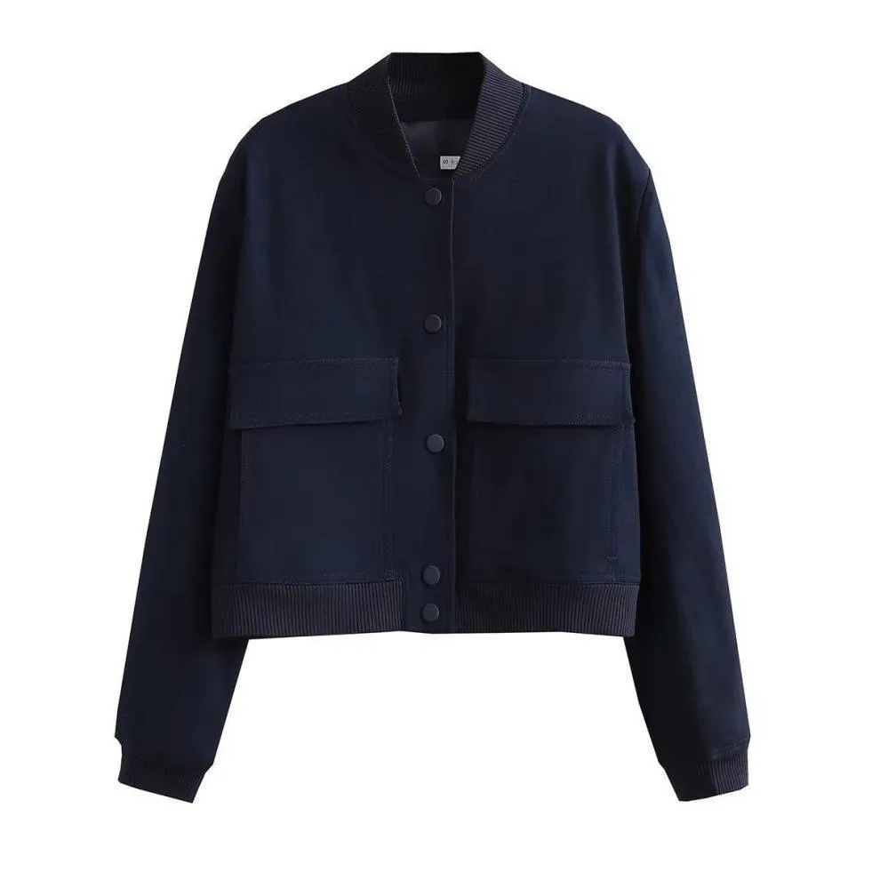 Autumn / Winter Large Pocket Stand Collar Jacket S-240804-12