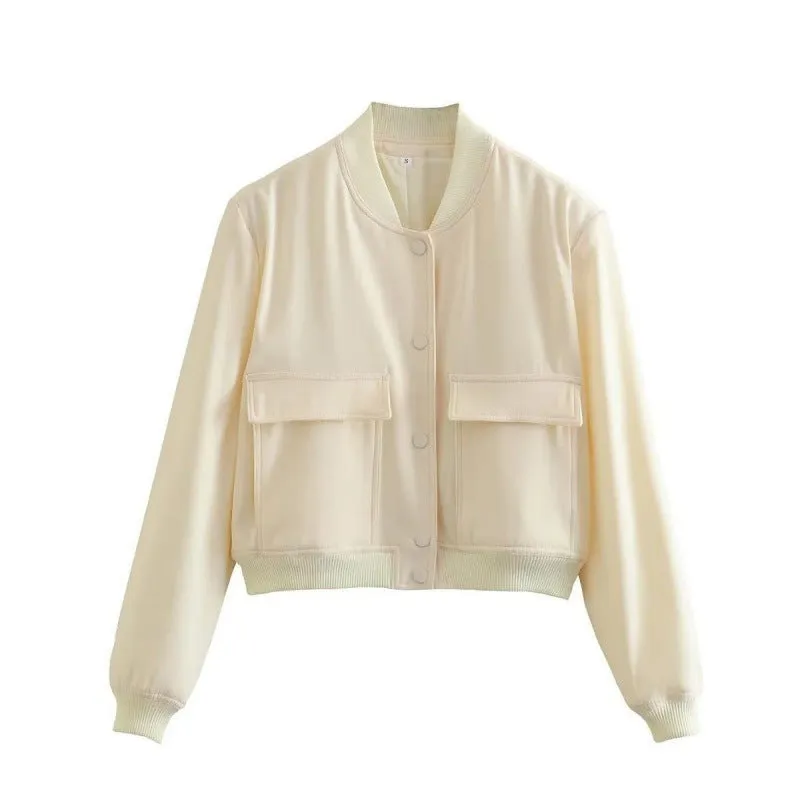 Autumn / Winter Large Pocket Stand Collar Jacket S-240804-12