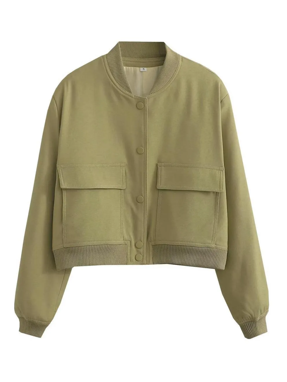 Autumn / Winter Large Pocket Stand Collar Jacket S-240804-12