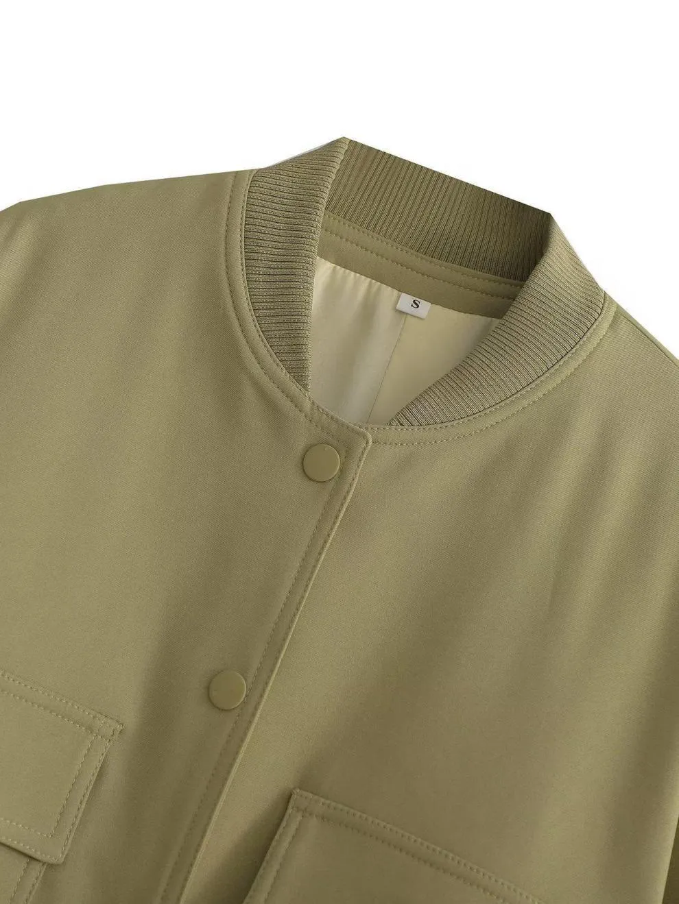 Autumn / Winter Large Pocket Stand Collar Jacket S-240804-12