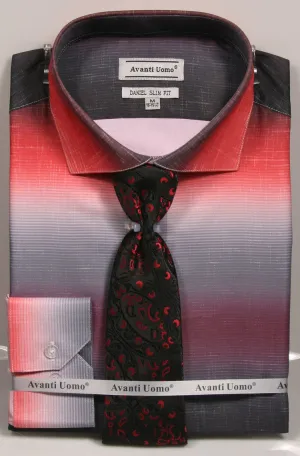 Avanti Uomo Dress Shirt DNS04 Red (Slim Fit)