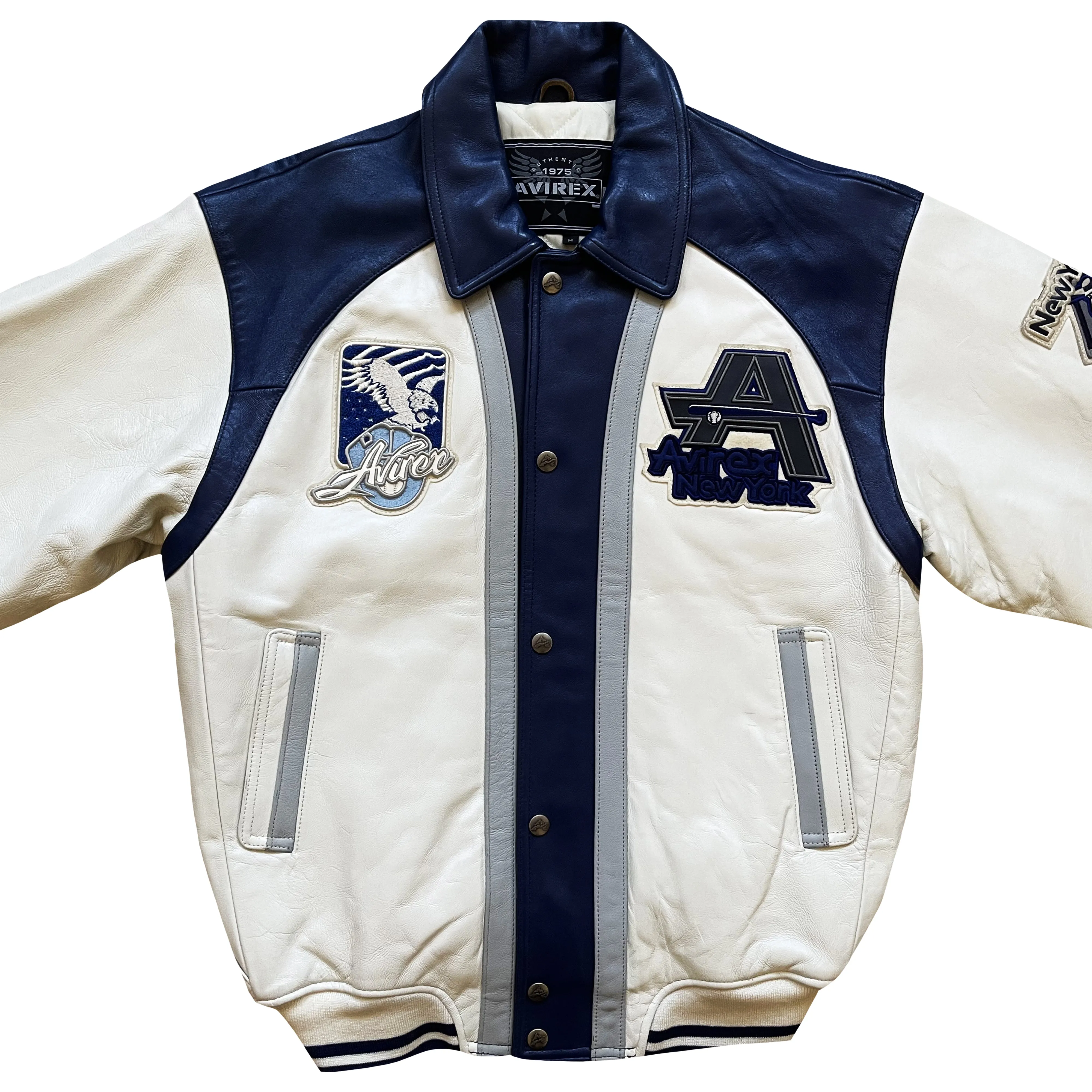 Avirex Champs Leather Varsity Jacket - L