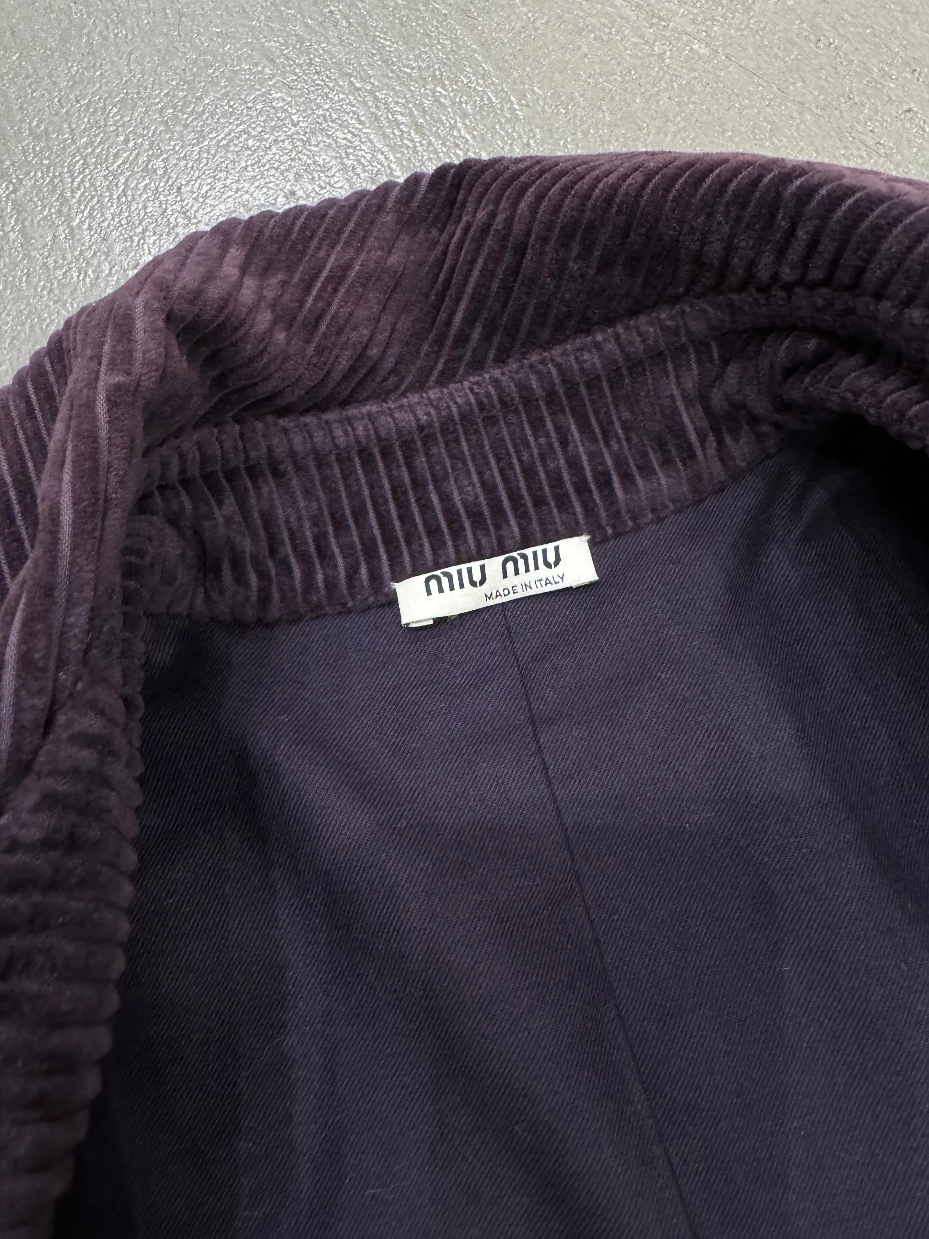 A/W 2002 Miu Miu cropped zipper flight jacket