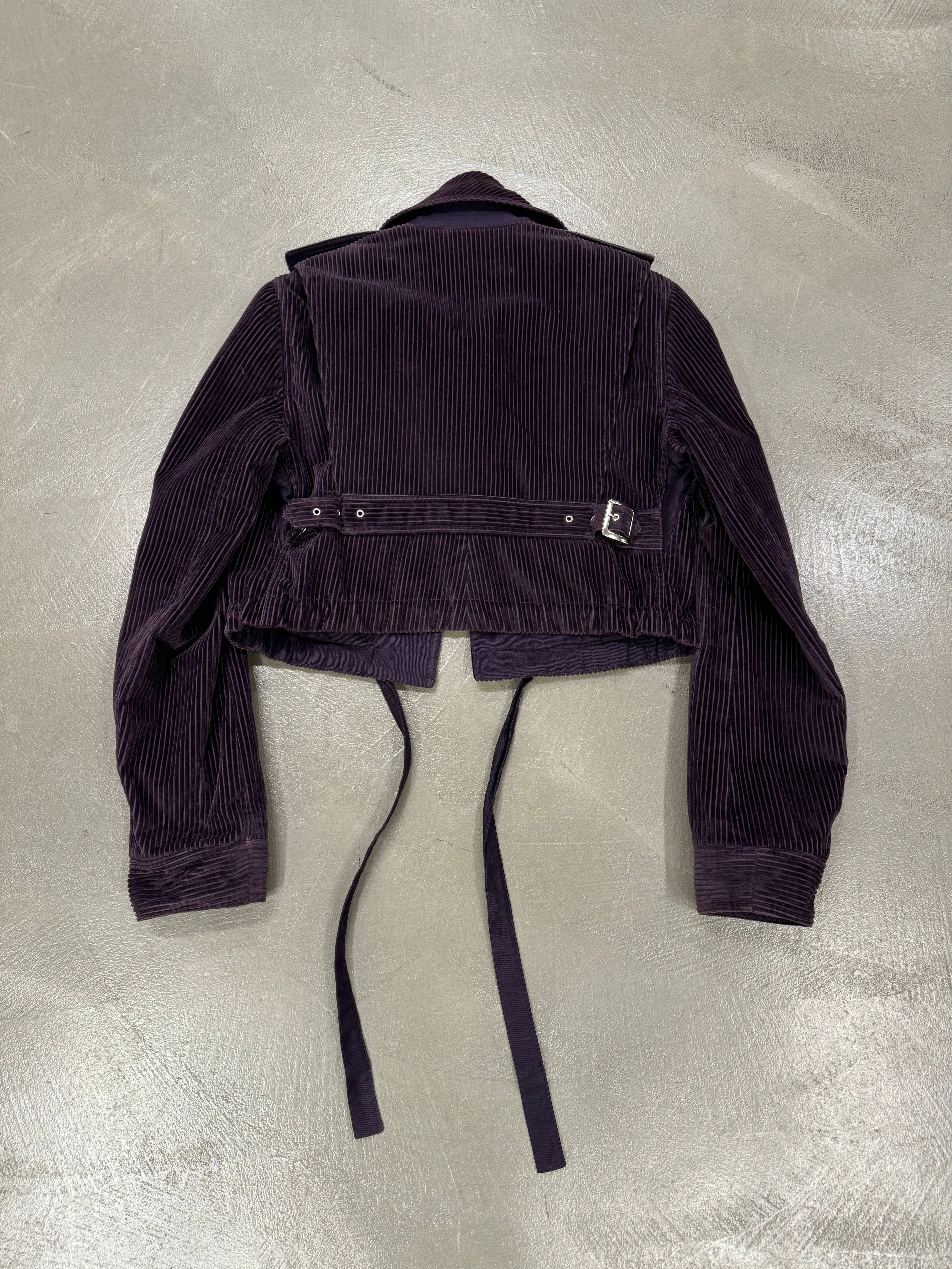 A/W 2002 Miu Miu cropped zipper flight jacket