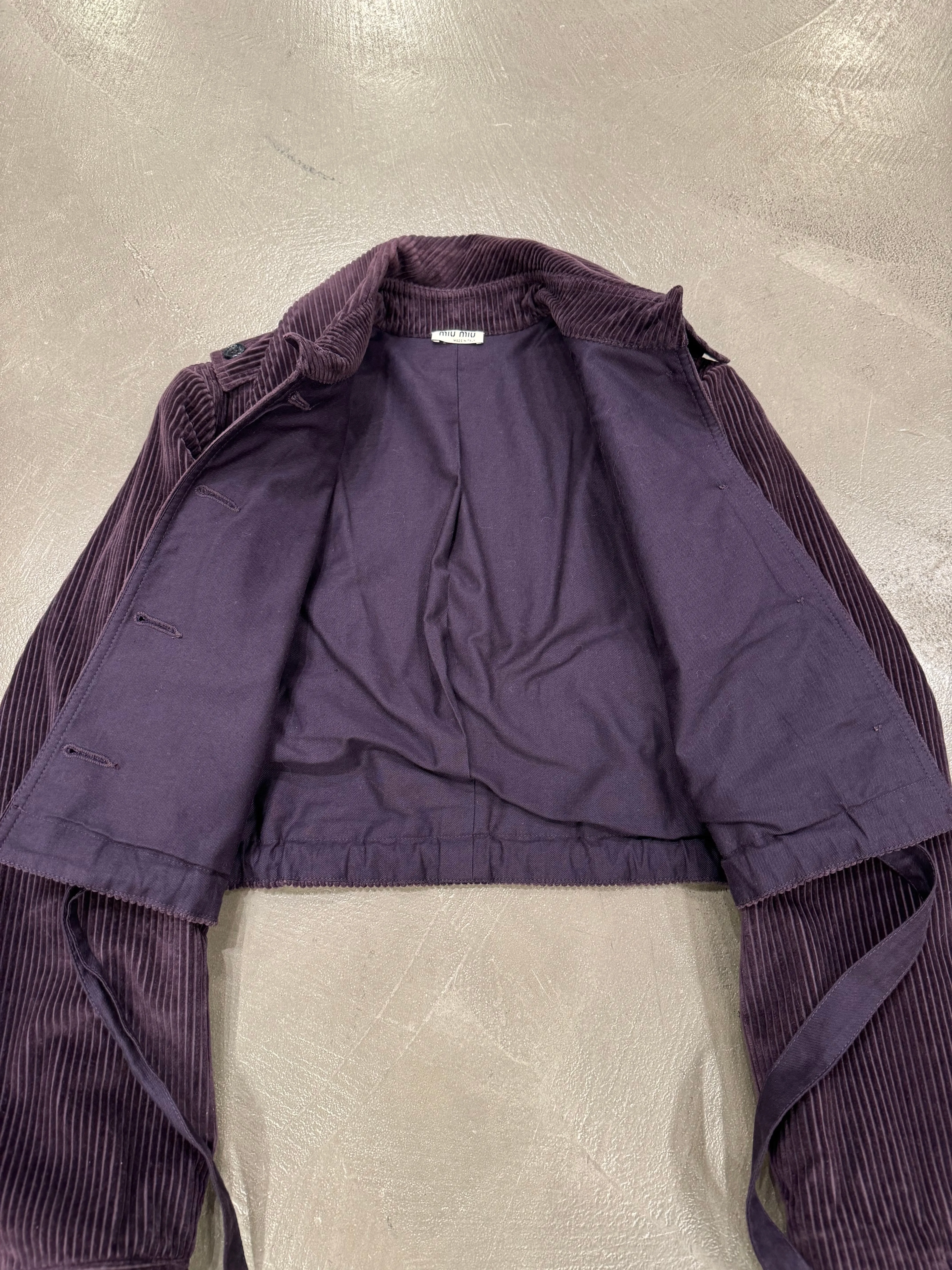 A/W 2002 Miu Miu cropped zipper flight jacket