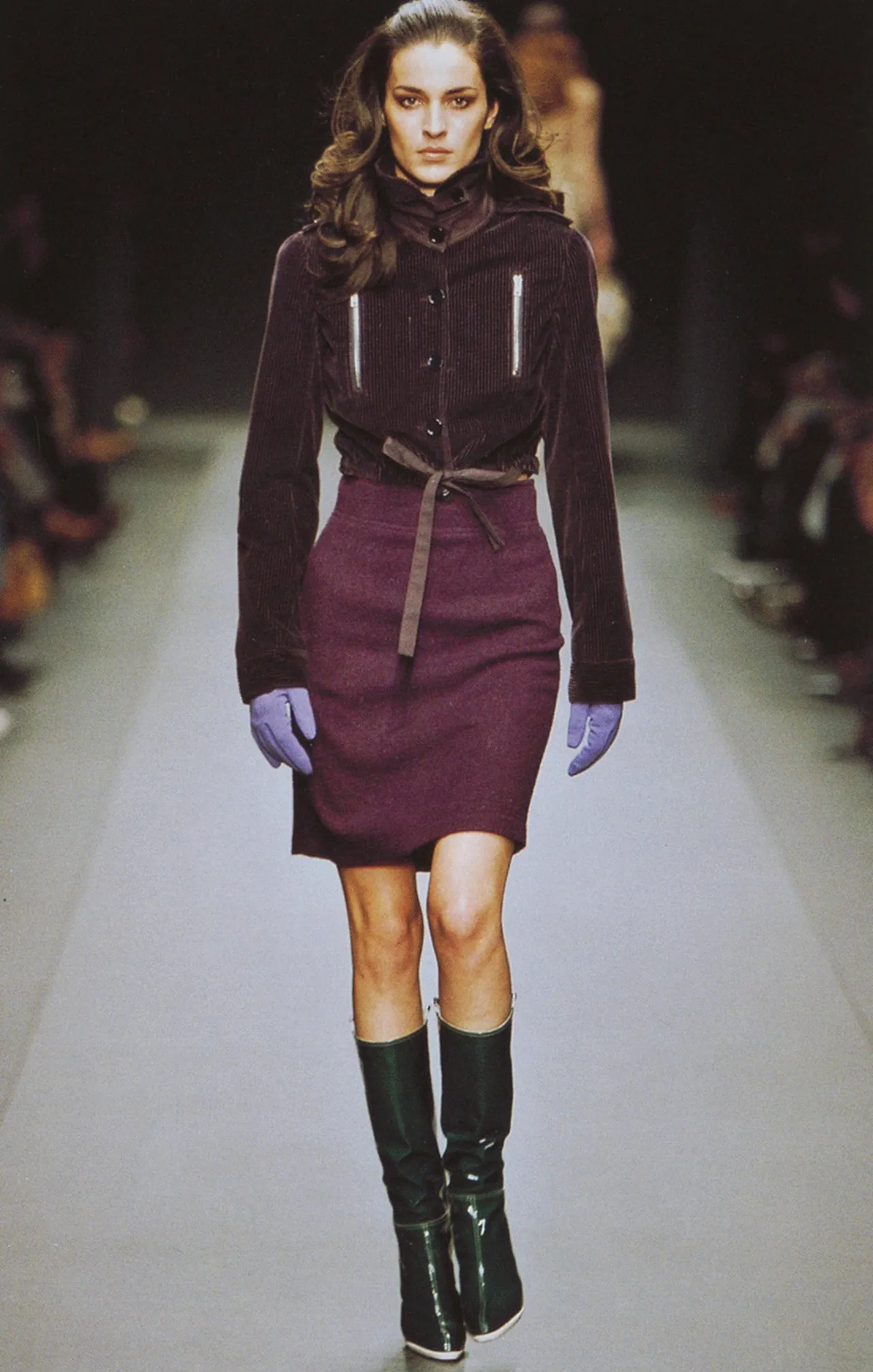 A/W 2002 Miu Miu cropped zipper flight jacket