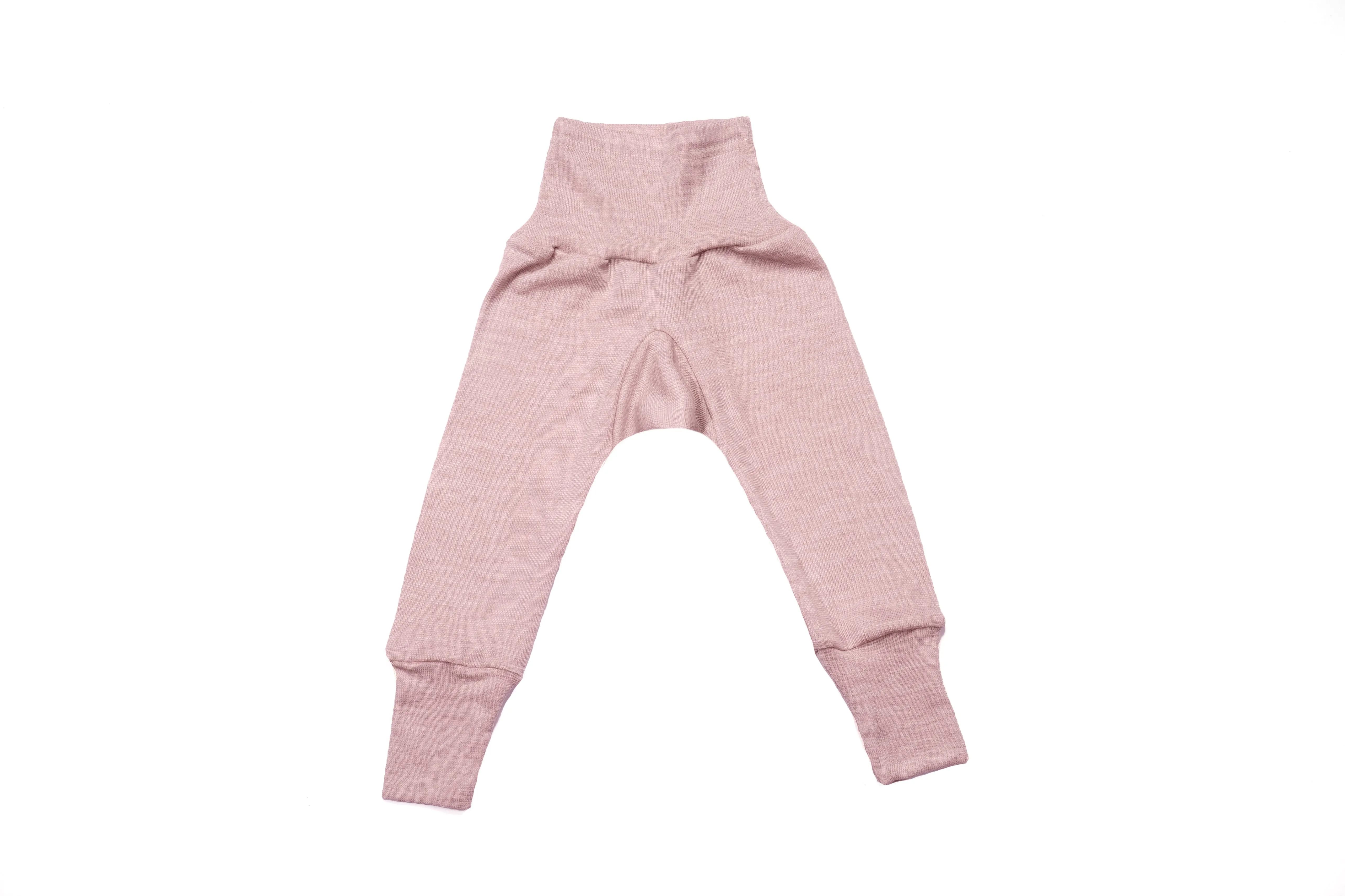 Baby Wool and Silk Trousers- Light Pink