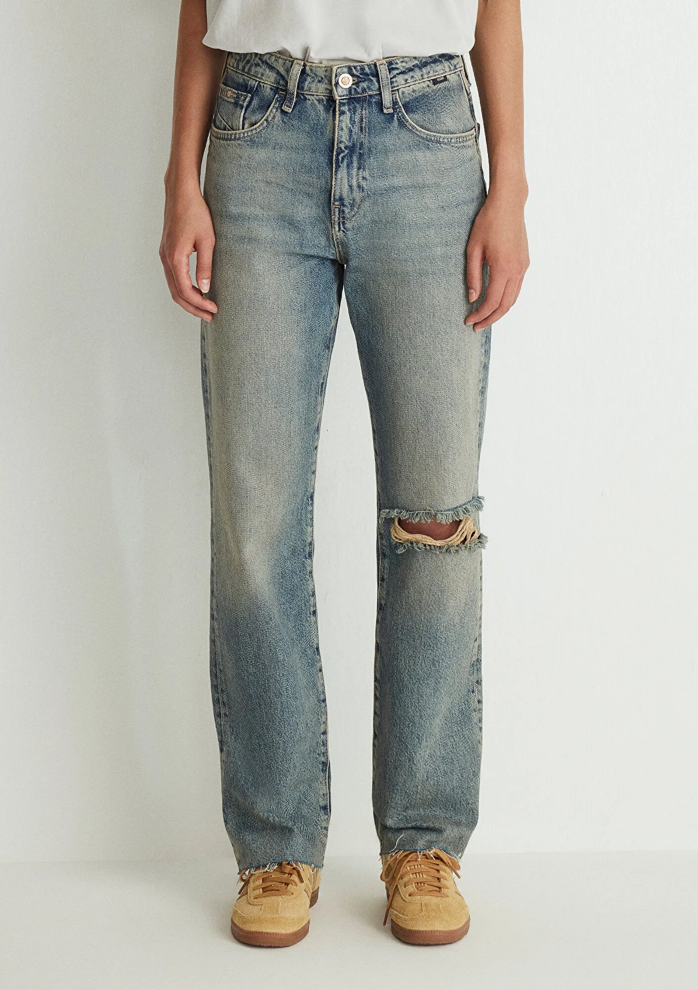 Barcelona Light Ripped College Jean Pants